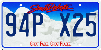 SD license plate 94PX25