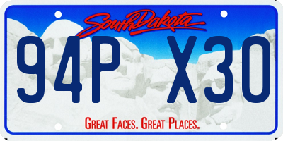 SD license plate 94PX30