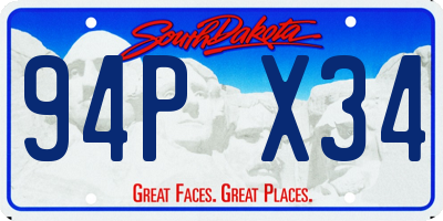 SD license plate 94PX34