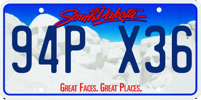 SD license plate 94PX36