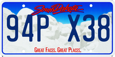 SD license plate 94PX38