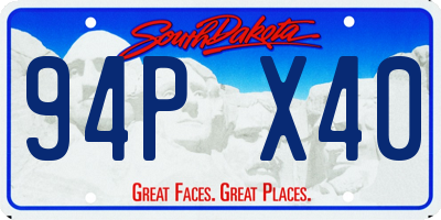 SD license plate 94PX40