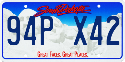 SD license plate 94PX42