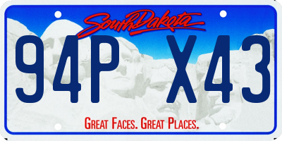 SD license plate 94PX43