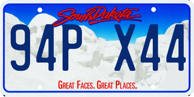 SD license plate 94PX44