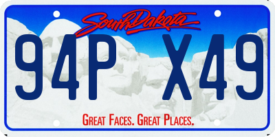 SD license plate 94PX49