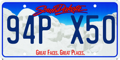 SD license plate 94PX50