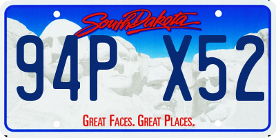 SD license plate 94PX52