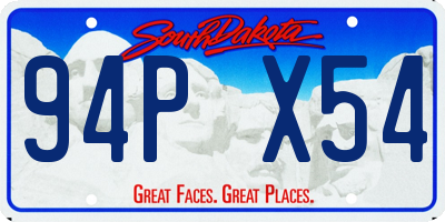 SD license plate 94PX54