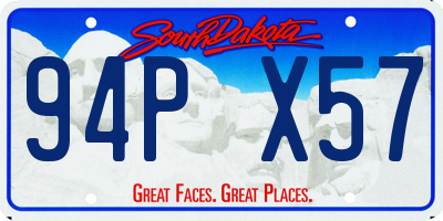 SD license plate 94PX57