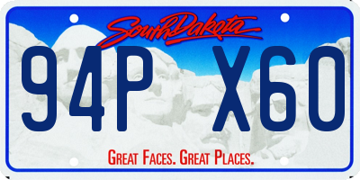 SD license plate 94PX60