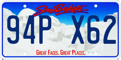SD license plate 94PX62
