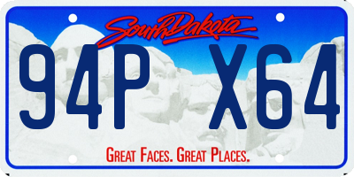 SD license plate 94PX64