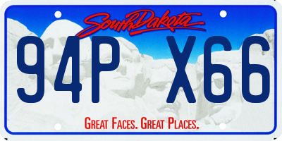 SD license plate 94PX66