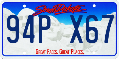 SD license plate 94PX67