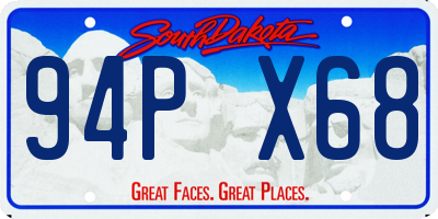 SD license plate 94PX68