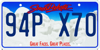 SD license plate 94PX70