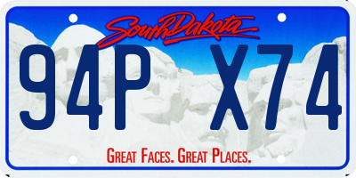 SD license plate 94PX74