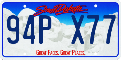 SD license plate 94PX77