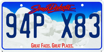 SD license plate 94PX83