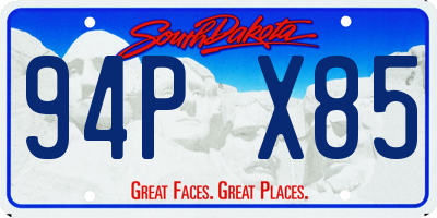 SD license plate 94PX85