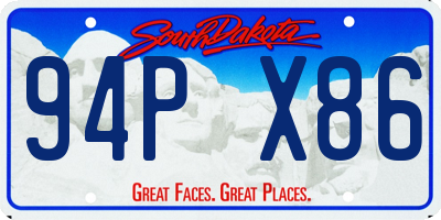SD license plate 94PX86