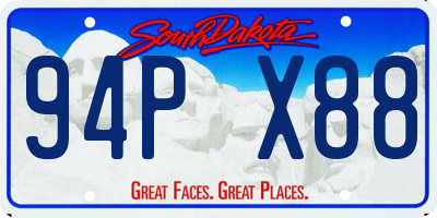 SD license plate 94PX88