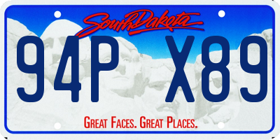 SD license plate 94PX89