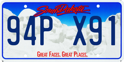 SD license plate 94PX91