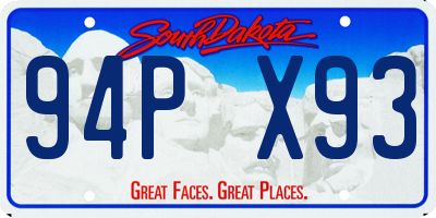 SD license plate 94PX93