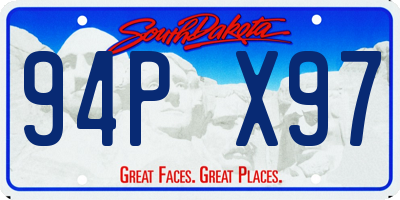 SD license plate 94PX97