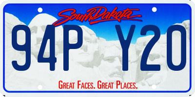 SD license plate 94PY20
