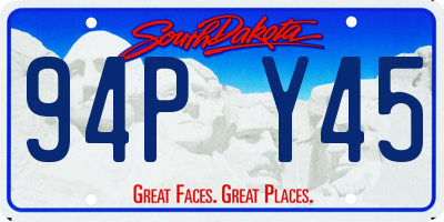 SD license plate 94PY45