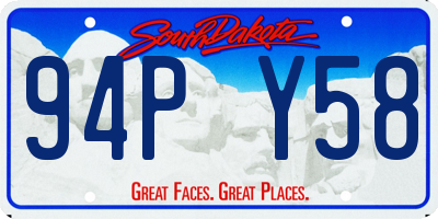 SD license plate 94PY58