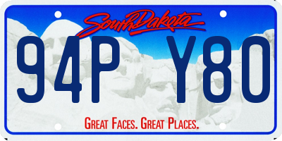 SD license plate 94PY80