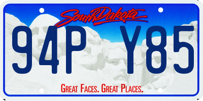 SD license plate 94PY85