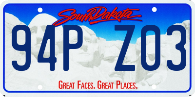 SD license plate 94PZ03