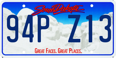 SD license plate 94PZ13