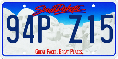 SD license plate 94PZ15