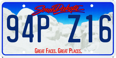 SD license plate 94PZ16