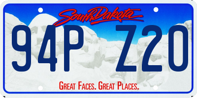 SD license plate 94PZ20