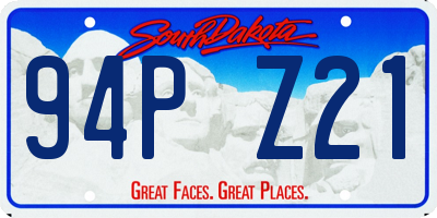 SD license plate 94PZ21