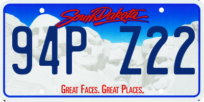 SD license plate 94PZ22