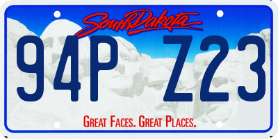 SD license plate 94PZ23