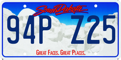 SD license plate 94PZ25