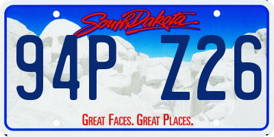 SD license plate 94PZ26