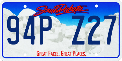 SD license plate 94PZ27