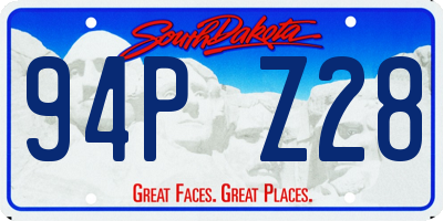 SD license plate 94PZ28