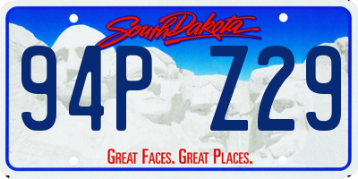 SD license plate 94PZ29