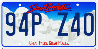 SD license plate 94PZ40